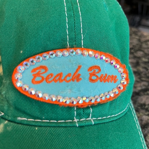 Women's Distressed Beach Bum Baseball Hat - Picture 2 of 4